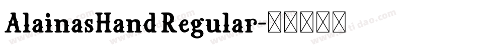 AlainasHand Regular字体转换